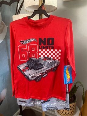 Hot Wheels No Limits Red Boys Pajama Set - 68 Muscle Car size 8 Boys NWT